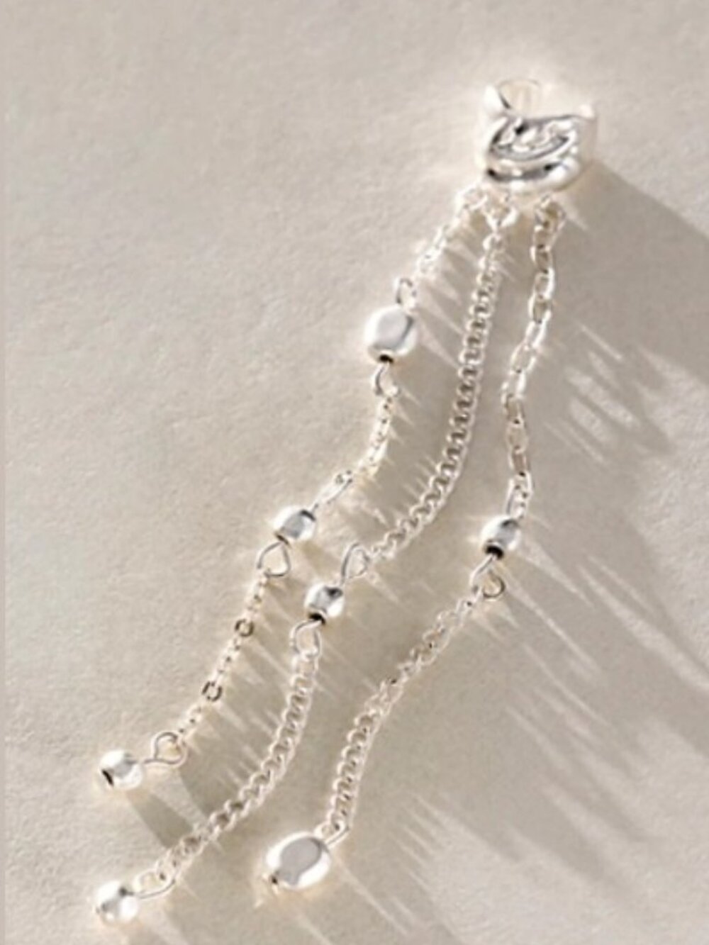 Free People Bells and Whistles Ear Cuff in Silver